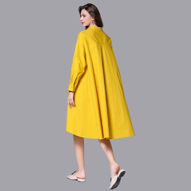 Belezza - Casual shirt dress with long sleeves