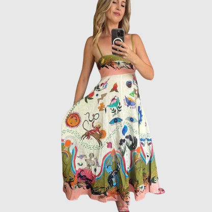 Belezza - Maxi dress with playful print