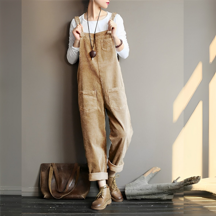 Belezza - Retro Casual Corduroy Overall for Women