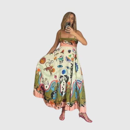 Belezza - Maxi dress with playful print