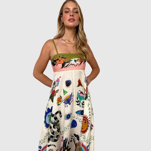 Belezza - Maxi dress with playful print