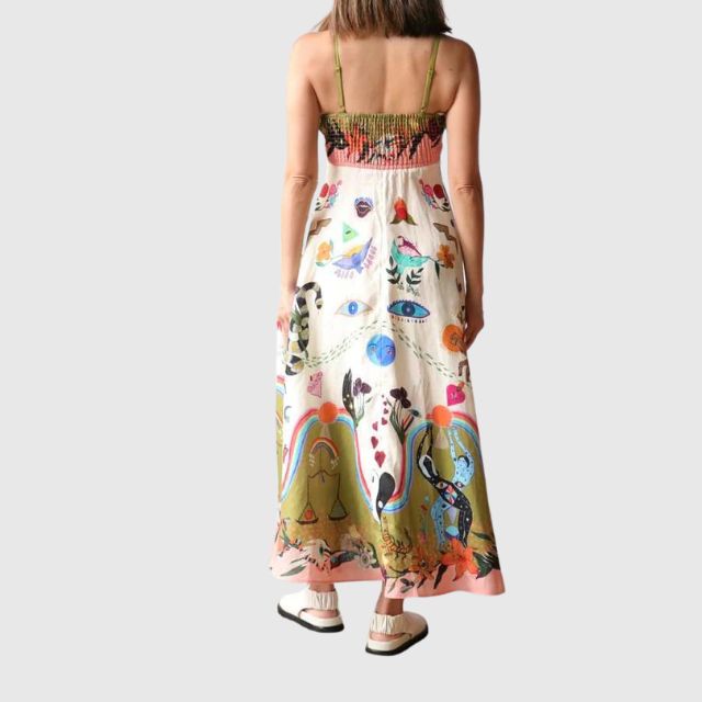 Belezza - Maxi dress with playful print