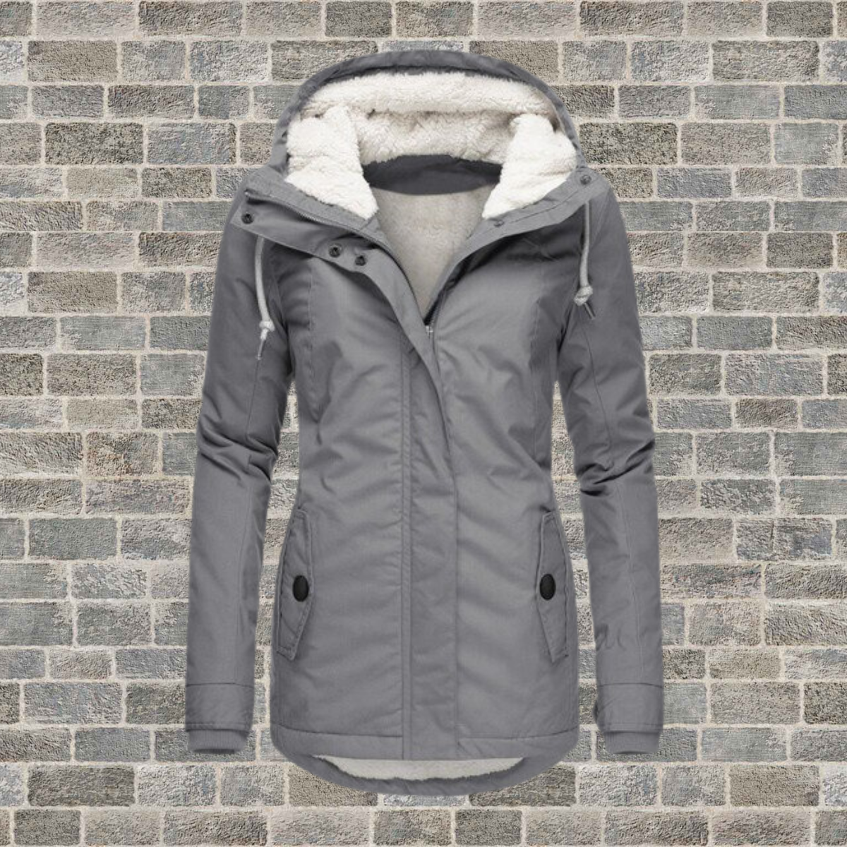 Women's Sherpa-Lined Hooded Winter Jacket | Warm Parka Coat