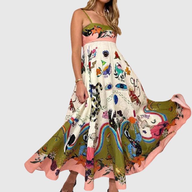 Belezza - Maxi dress with playful print