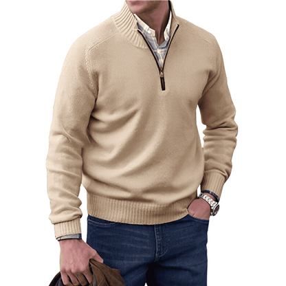 Belezza Men's Sweater | Quarter Zip Pullover