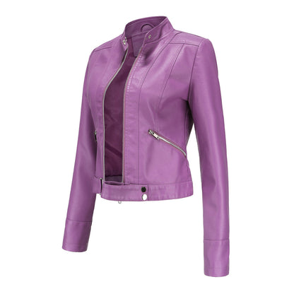 Belezza leather jacket for women with belt