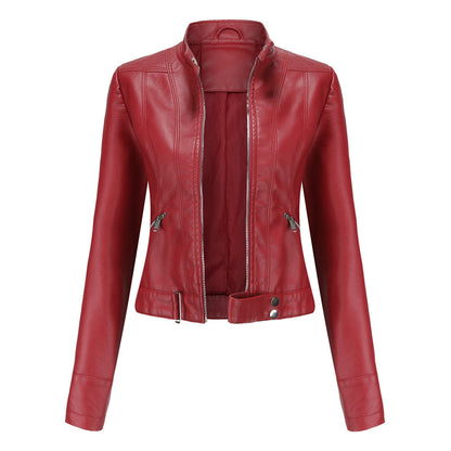 Belezza leather jacket for women with belt