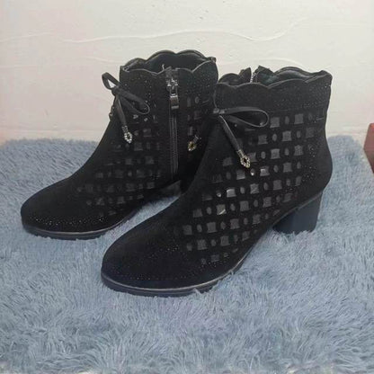 Mesh ankle boots with heel for women | Ferguson