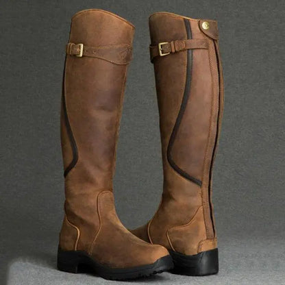 Belezza knee-high boots with buckle accent