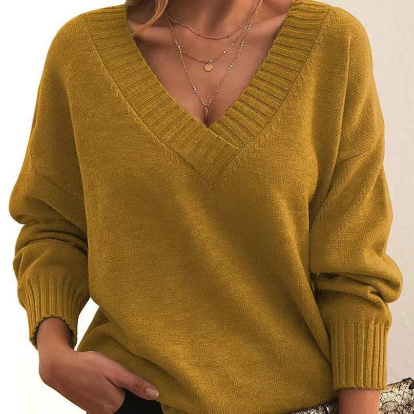 Belezza relaxed V-neck sweater