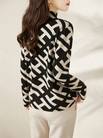 Belezza Elegant Geometric Sweatshirt