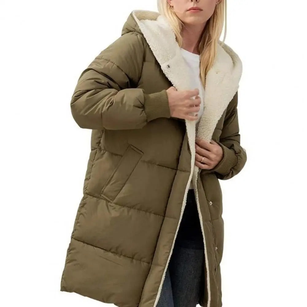 Women's Sherpa-Lined Hooded Puffer Coat | Ultimate Winter Warmth and Comfort