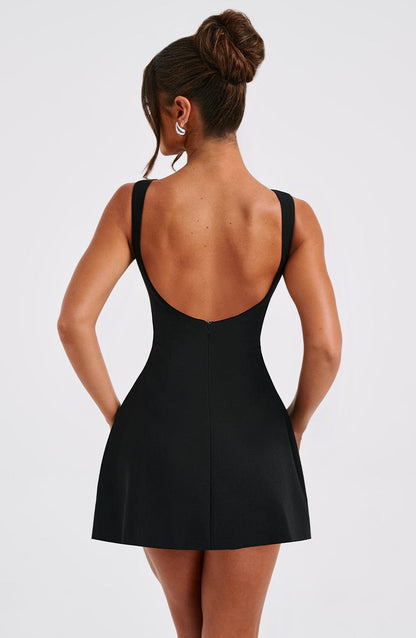 Belezza BACKLESS MINI DRESS - BLACK