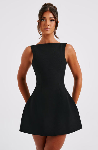 Belezza BACKLESS MINI DRESS - BLACK