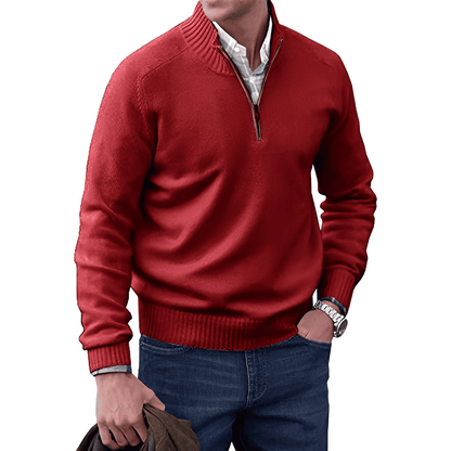 Belezza Men's Sweater | Quarter Zip Pullover