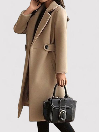 Belezza | Wool Winter Coat with Narrow Belt