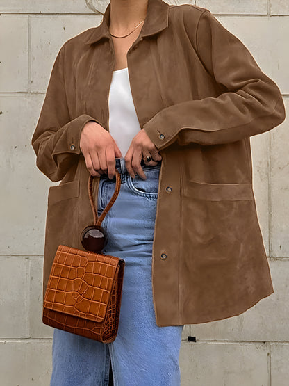 Belezza Oversized Suede Jacket