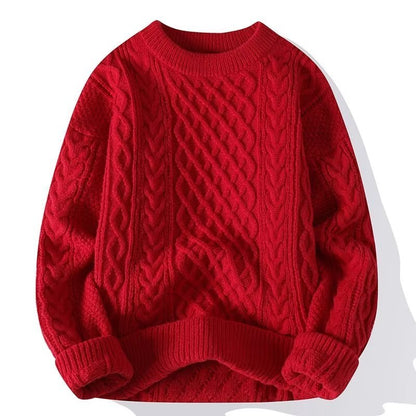 Cable Knit Crewneck Sweater