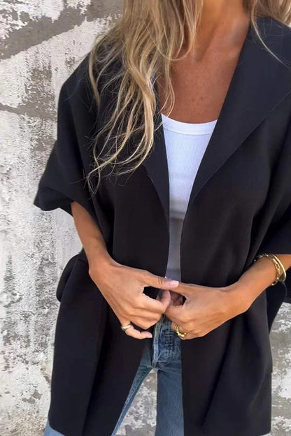 Belezza Cape Jacket | Oversized Loose-Fit Cape Jacket