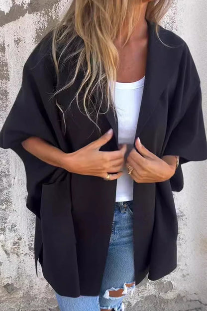 Belezza Cape Jacket | Oversized Loose-Fit Cape Jacket