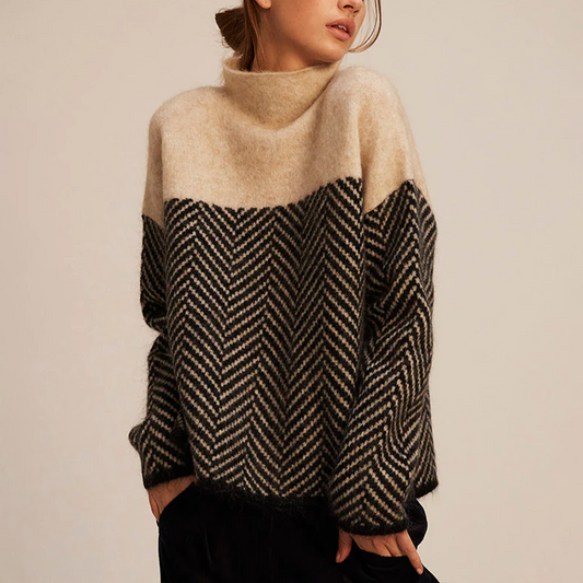 Ivy™ | Printed Turtleneck Sweater