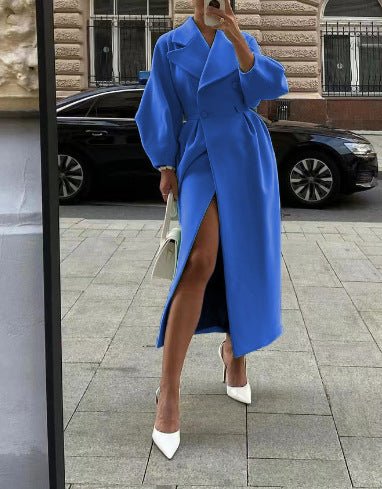 Double-Breasted Long Coat – Elegant and Statement Outerwear