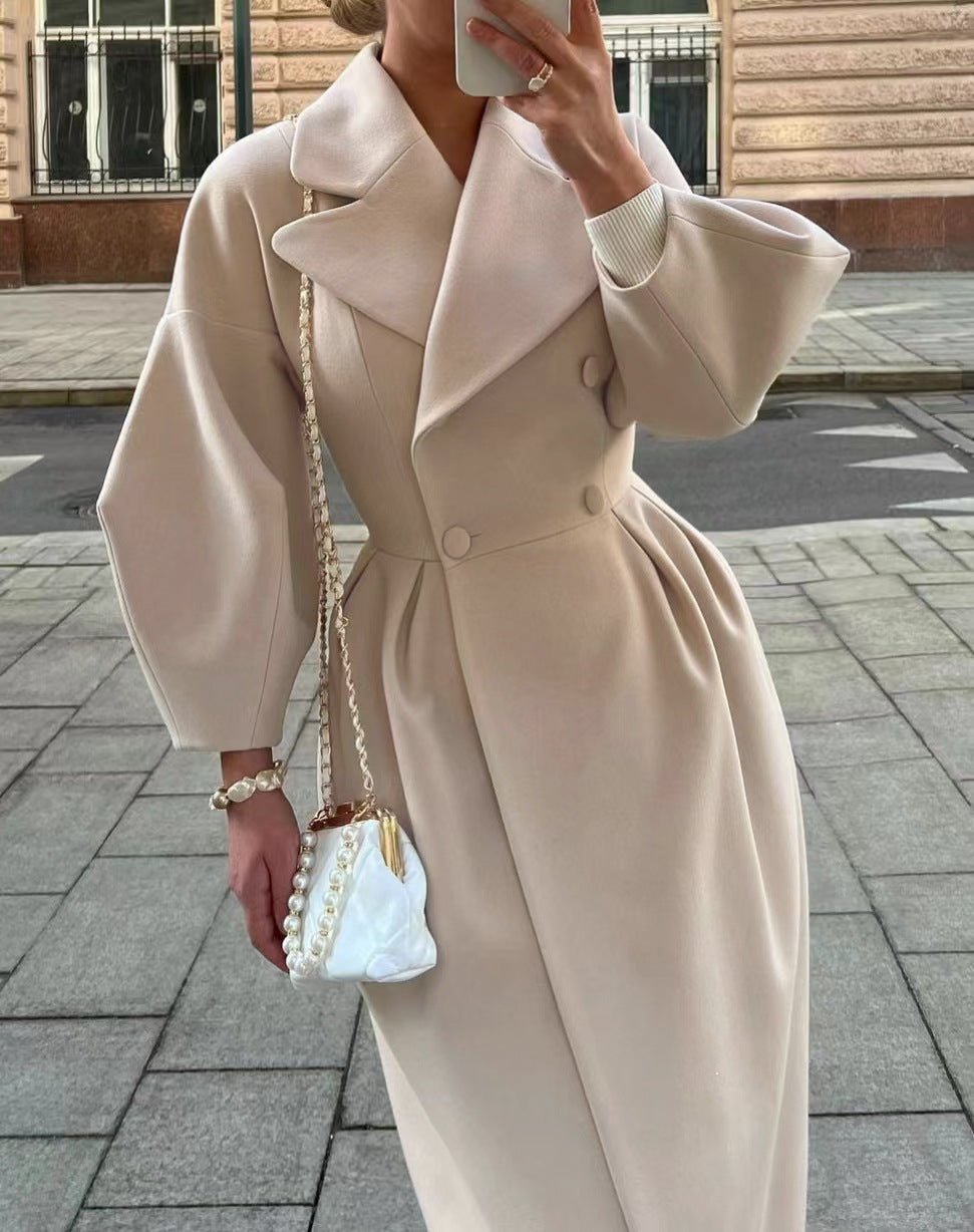 Double-Breasted Long Coat – Elegant and Statement Outerwear