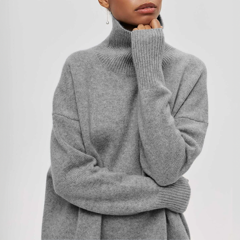 Cosy Chic Turtleneck Jumper in Camel