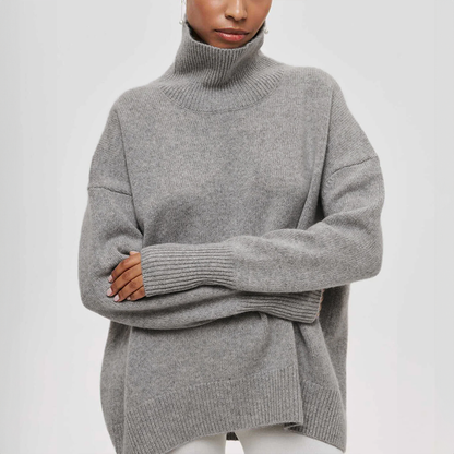 Cosy Chic Turtleneck Jumper in Camel