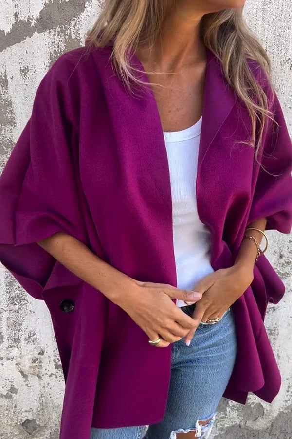 Belezza Cape Jacket | Oversized Loose-Fit Cape Jacket