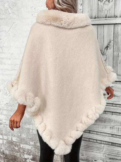 Belezza Poncho with Faux Fur