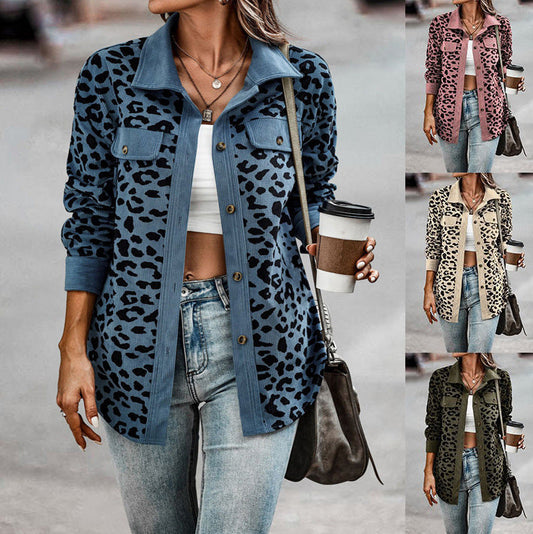 Belezza chic jacket with leopard print