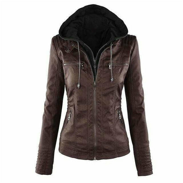 Women's Hooded Moto Jacket | Edgy Style and Functionality Combined