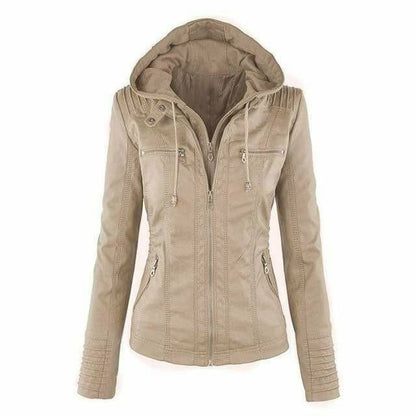 Women's Hooded Moto Jacket | Edgy Style and Functionality Combined