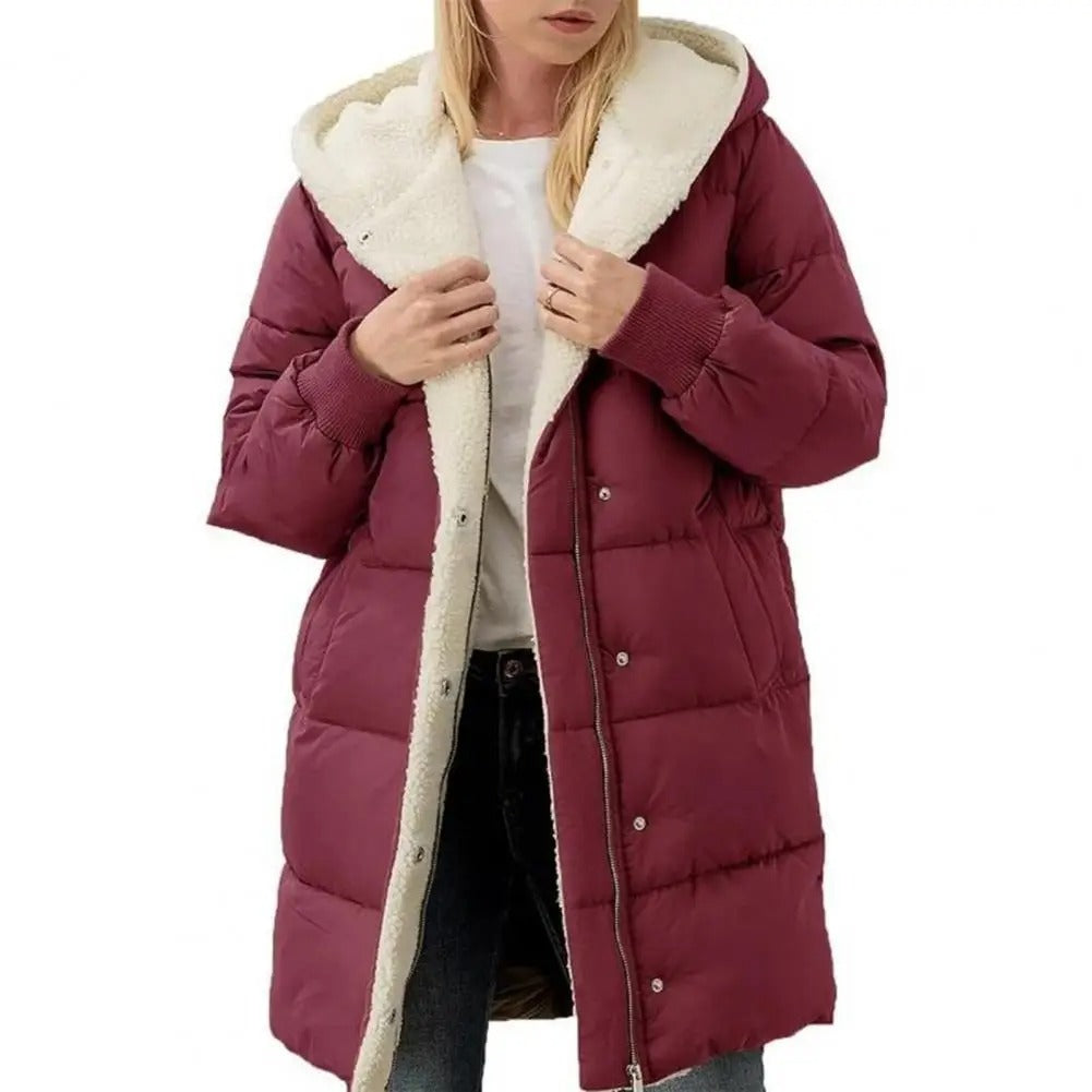 Women's Sherpa-Lined Hooded Puffer Coat | Ultimate Winter Warmth and Comfort