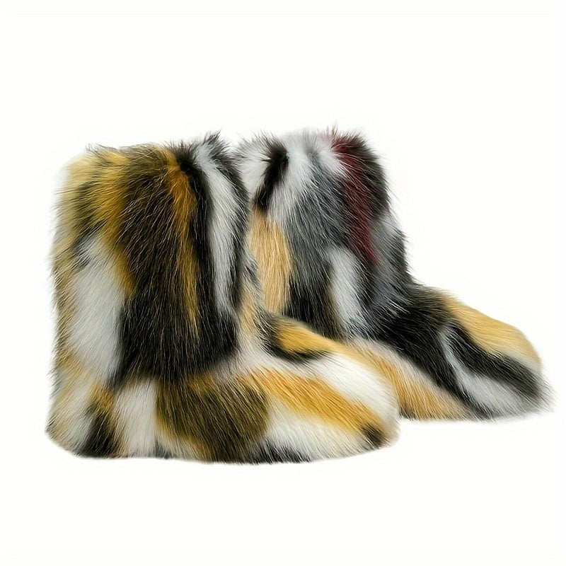 Belezza - Fluffy Faux Fur Boots for Women