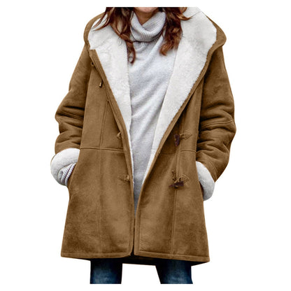 Belezza fleece jacket with hood for women