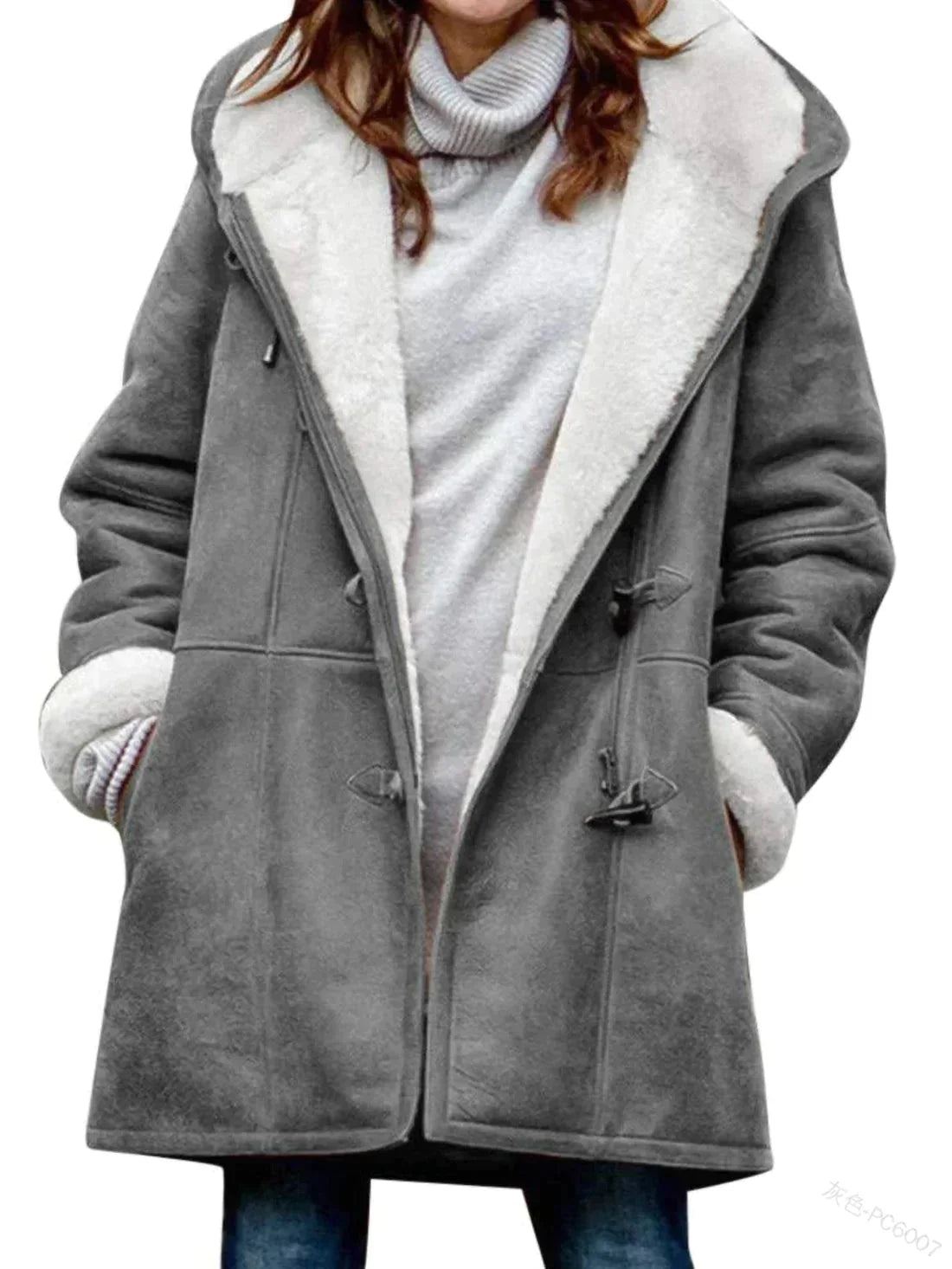 Belezza fleece jacket with hood for women