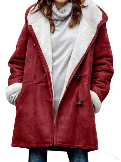 Belezza fleece jacket with hood for women