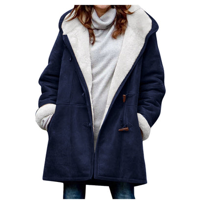 Belezza fleece jacket with hood for women