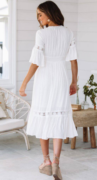 Belezza - White elegant dress