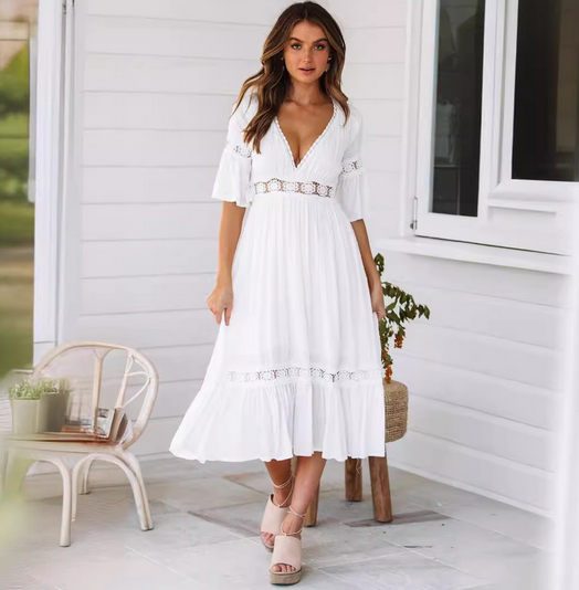 Belezza - White elegant dress