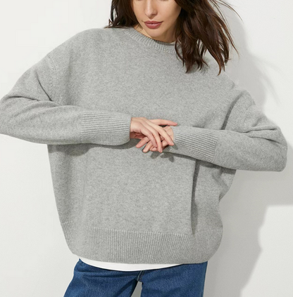 Oversized Sweater - Crewneck - Loose Fit - Knitted Jumper - Women's Clothing