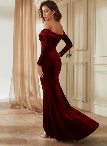 Belezza Elegant Off-shoulder High-End Night Dress