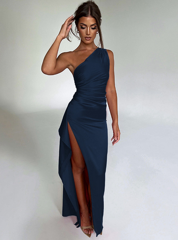 Satin Slit Maxi Dress