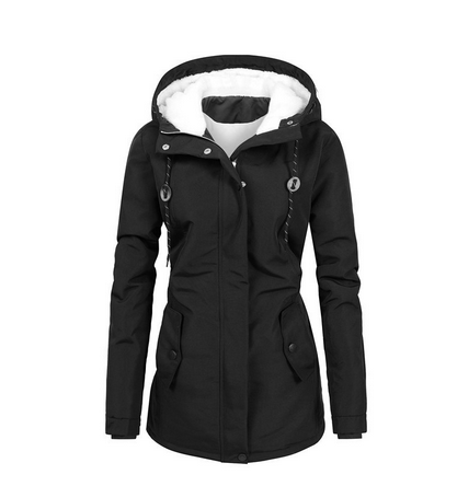 Belezza - Long and Waterproof Winter Coat with Hood and Warm Lining