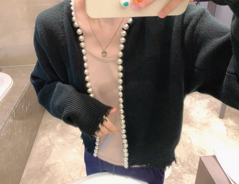 Belezza Pearl Edge Cardigan