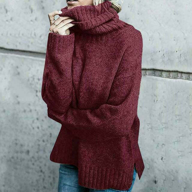 Belezza Oversized Wool Turtleneck Sweater for Women | Perfect for Casual Days