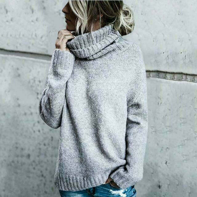 Belezza Oversized Wool Turtleneck Sweater for Women | Perfect for Casual Days