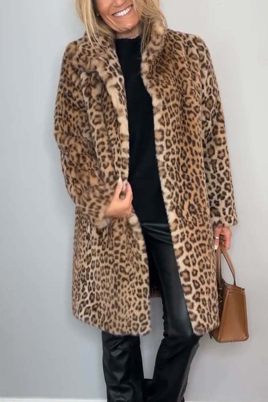 Belezza | Leopard Long Soft Jacket